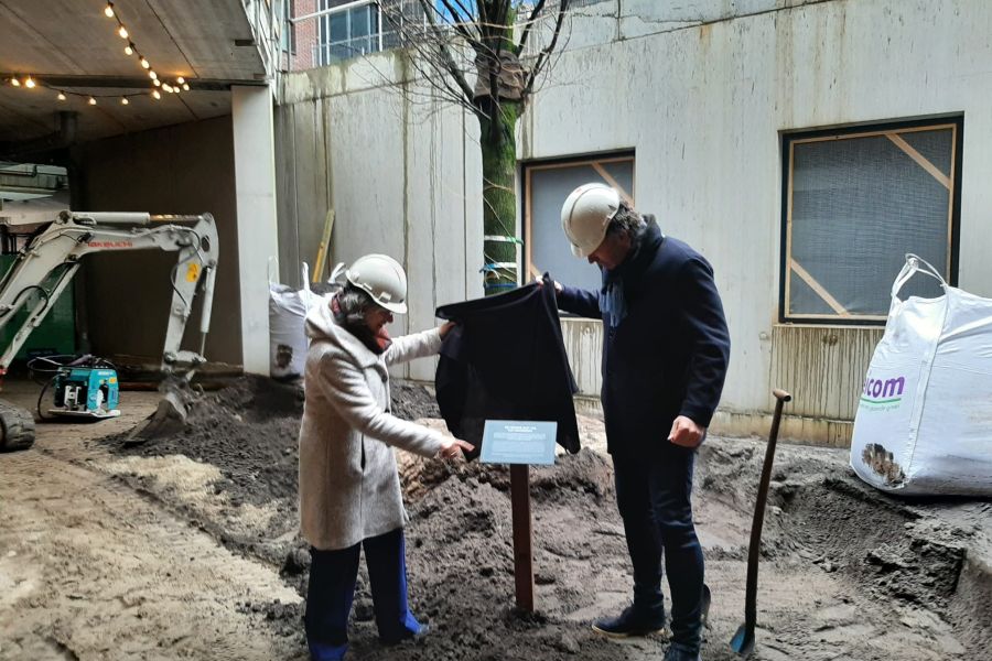 Eerste boom Stationsgebied