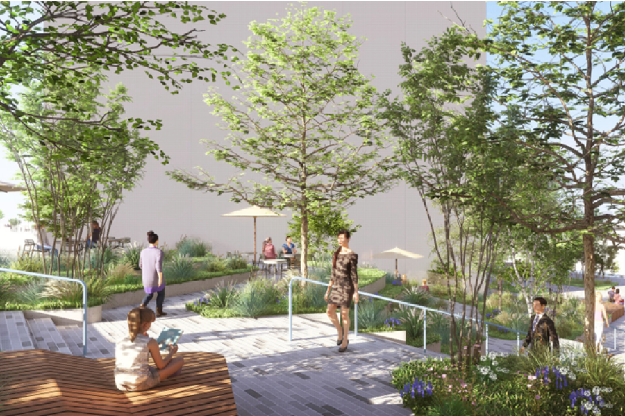 Illustratie Stadsplein