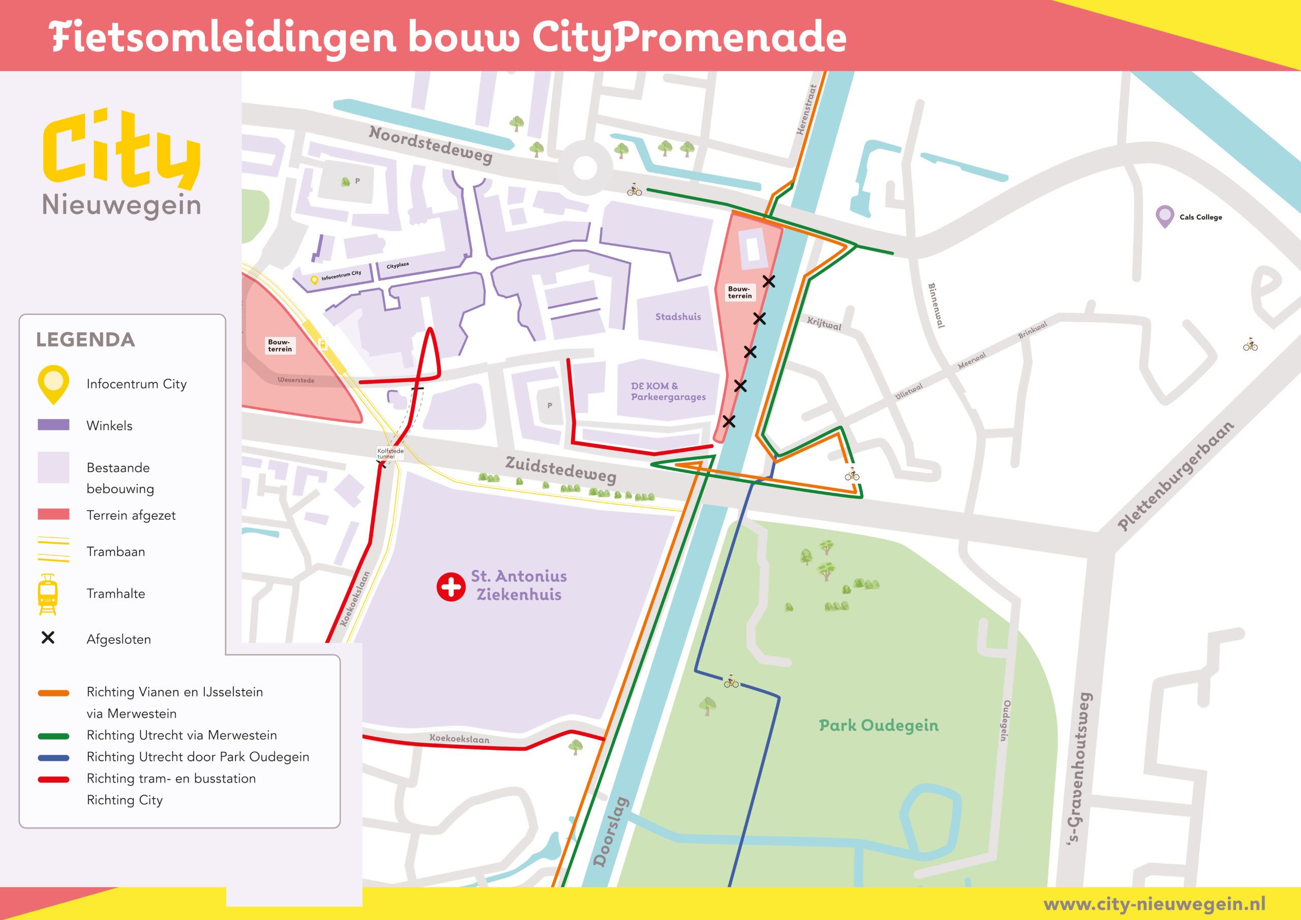 Fietsomleidingen City Nieuwegein