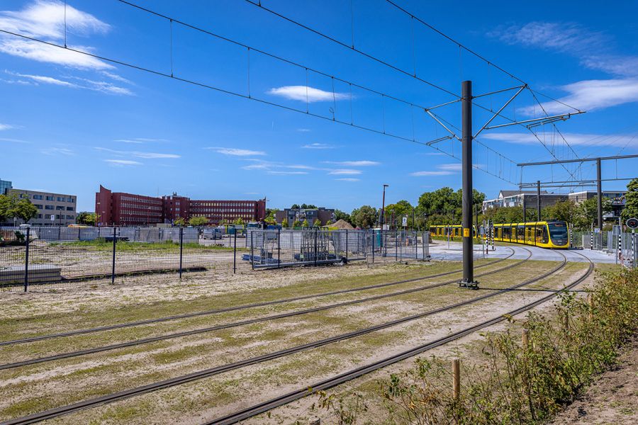 Tram op trambaan